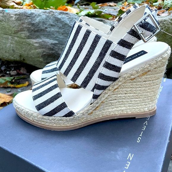 WOMENS STEVE MADDEN STRIPED “STUNNER” ESPADRILLES/ SANDALS   -8.5 - NIB ! - Picture 7 of 15